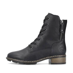 Rieker Damen Schnürstiefel nachtschwarz