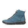 Rieker Damen Schnürstiefel californiablau