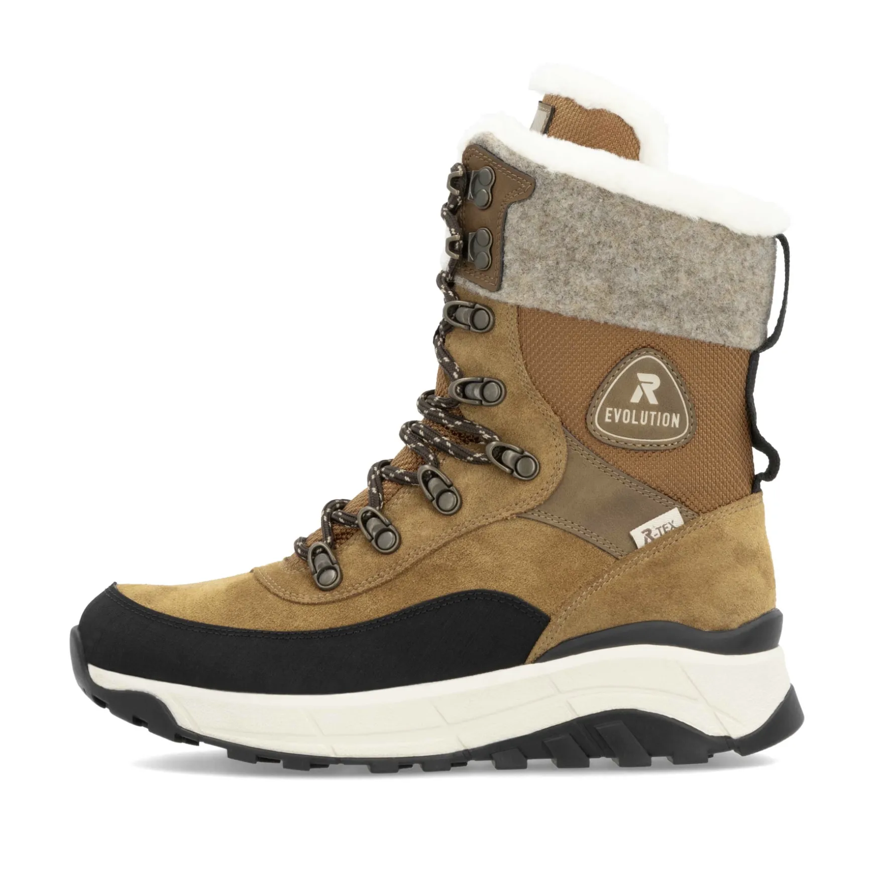 Rieker Damen Schnürstiefel kamelbraun