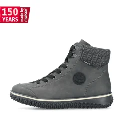 Rieker Damen Schnürstiefel carbongrau