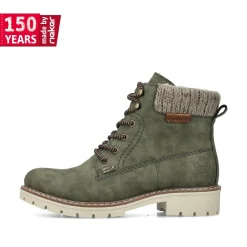 Rieker Damen Schnürstiefel kaktusgrün