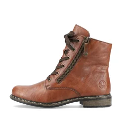 Rieker Damen Schnürstiefel kastanienbraun