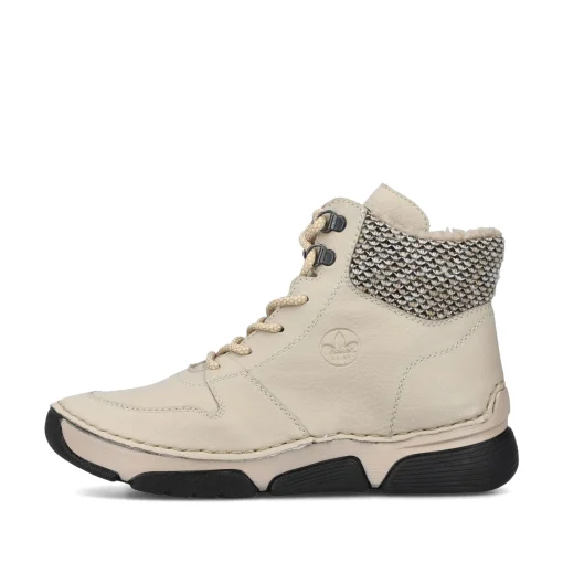 Rieker Damen Schnürstiefel hellbeige