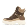 Rieker Damen Schnürstiefel holzbraun-lehmbeige