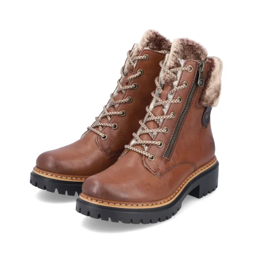 Rieker Damen Schnürstiefel kastanienbraun