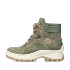 Rieker Damen Schnürstiefel schilfgrün