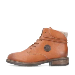 Rieker Damen Schnürstiefel karamellbraun