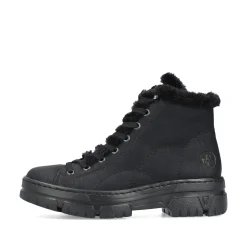 Rieker Damen Schnürstiefel urbanschwarz