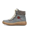 Rieker Damen Schnürstiefel cyanblau