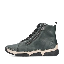 Rieker Damen Schnürstiefel laubgrün