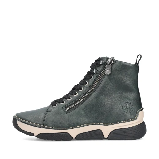 Rieker Damen Schnürstiefel laubgrün