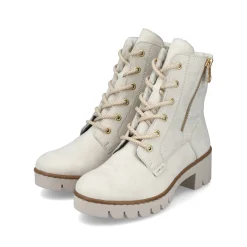 Rieker Damen Schnürstiefel hellbeige
