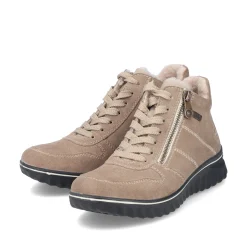 Rieker Damen Schnürstiefel braunbeige