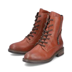 Rieker Damen Schnürstiefel fuchsbraun