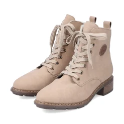 Rieker Damen Schnürstiefel sandbeige
