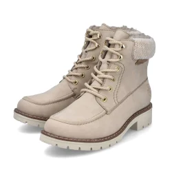 Rieker Damen Schnürstiefel sandbeige