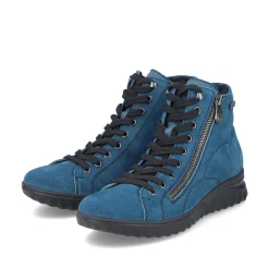 Rieker Damen Schnürstiefel cyanblau