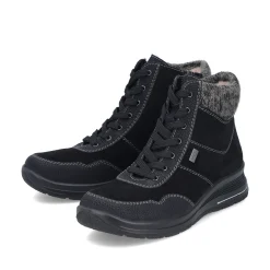 Rieker Damen Schnürstiefel urbanschwarz