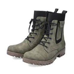 Rieker Damen Schnürstiefel laubgrün