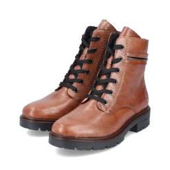 Rieker Damen Schnürstiefel kupferbraun