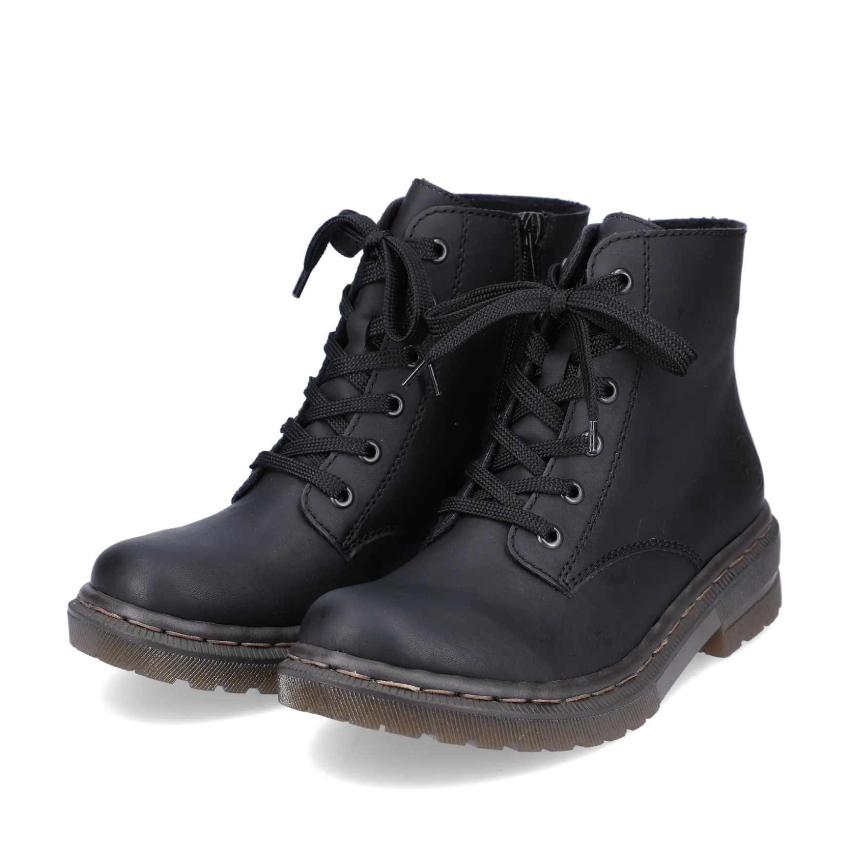 Rieker Damen Schnürstiefel carbonschwarz