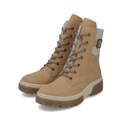 Rieker Damen Schnürstiefel kamelbraun