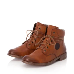 Rieker Damen Schnürstiefel zimtbraun