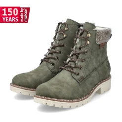 Rieker Damen Schnürstiefel kaktusgrün