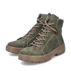 Rieker Damen Schnürstiefel kaktusgrün