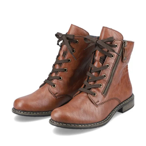 Rieker Damen Schnürstiefel kastanienbraun