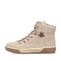 Rieker Damen Schnürstiefel cremebeige