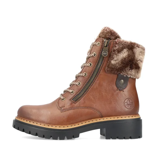 Rieker Damen Schnürstiefel kastanienbraun