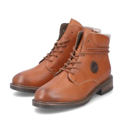 Rieker Damen Schnürstiefel karamellbraun