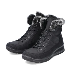 Rieker Damen Schnürstiefel nachtschwarz