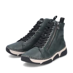 Rieker Damen Schnürstiefel laubgrün