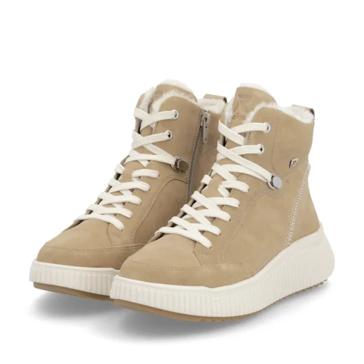 Rieker Damen Schnürstiefel lehmbeige