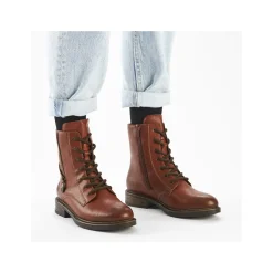 Rieker Damen Schnürstiefel fuchsbraun