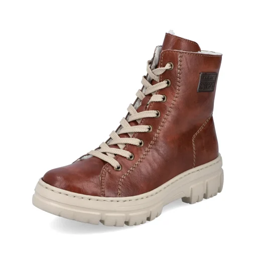 Rieker Damen Schnürstiefel kastanienbraun