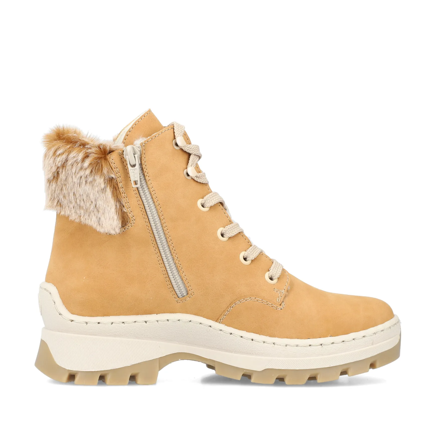 Rieker Damen Schnürstiefel karamellbraun