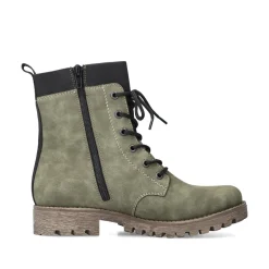 Rieker Damen Schnürstiefel laubgrün