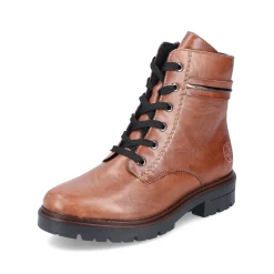 Rieker Damen Schnürstiefel kupferbraun