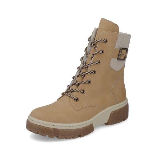 Rieker Damen Schnürstiefel kamelbraun