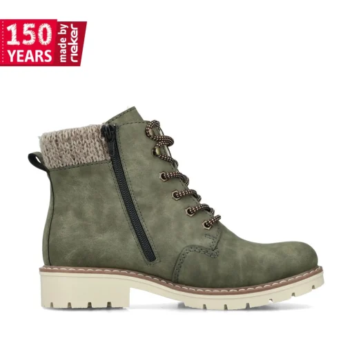 Rieker Damen Schnürstiefel kaktusgrün