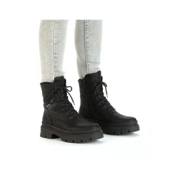 Rieker Damen Schnürstiefel nachtschwarz