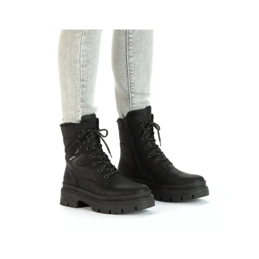 Rieker Damen Schnürstiefel nachtschwarz
