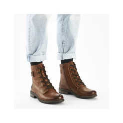 Rieker Damen Schnürstiefel kastanienbraun