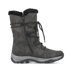 Rieker Damen Schnürstiefel stahlgrau