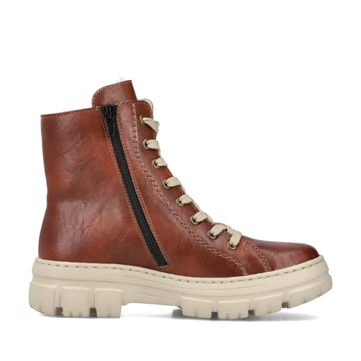 Rieker Damen Schnürstiefel kastanienbraun