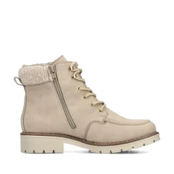 Rieker Damen Schnürstiefel sandbeige