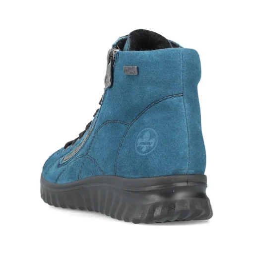 Rieker Damen Schnürstiefel cyanblau